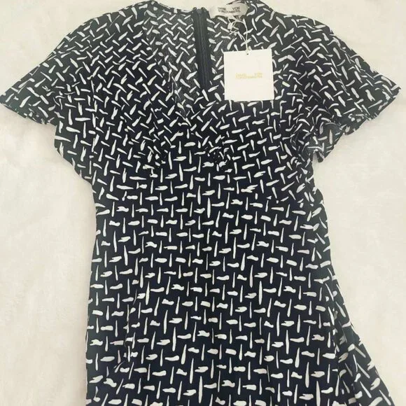 NWT Diane von Furstenberg DVF Celia floral-print crepe midi dress - Picture 7 of 8